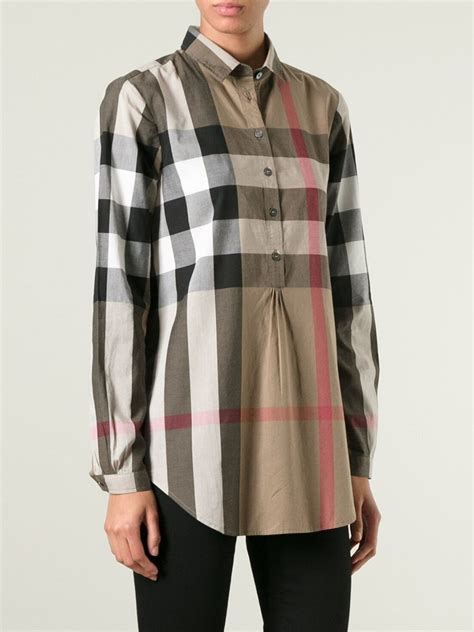 burberry brit check pattern cotton shirt|Burberry nova check shirt.